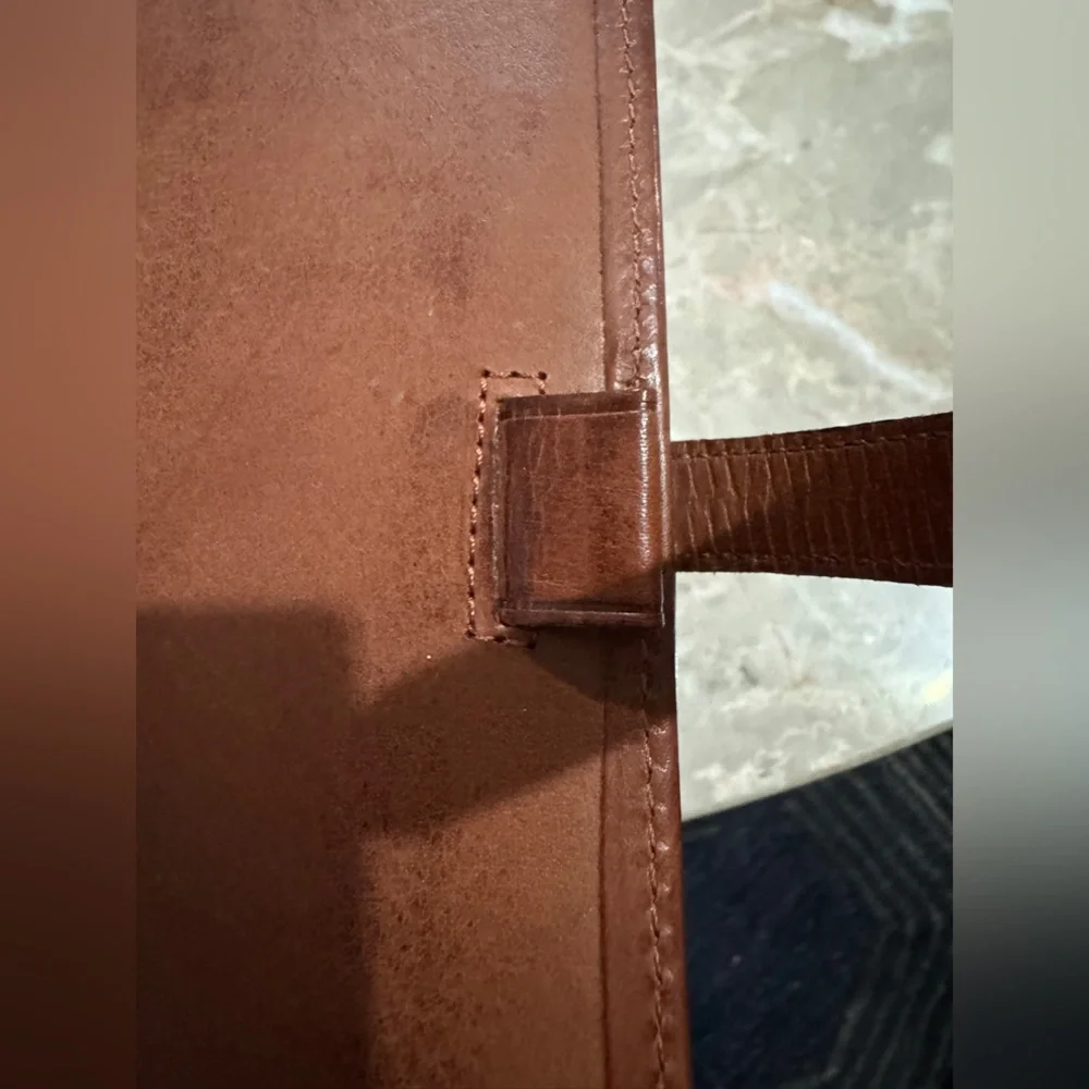 Coach water buffalo tan leather vintage planner